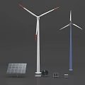 Industrial Equipment With Wind Turbines Solar Panels And Renewable Energy Devices