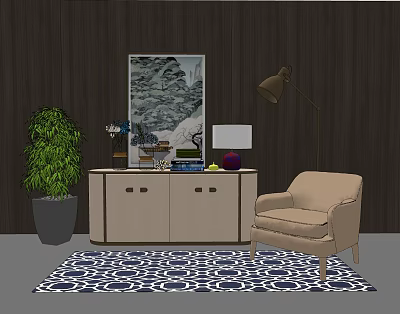 Modern Entrance Cabinet Cabinet 3d model