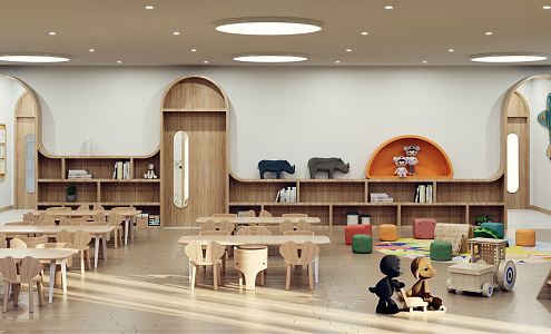 Modern Kindergarten Space 3d model