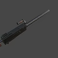 Vintage Machine Gun With Wooden Component Barrel Holes And Metal Body Structure