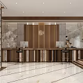 Light luxury reception area reception hall 3d model