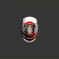Military Weapon Helmet Featuring Red Silver Finish KAPR Logo Number 36 And Italian Flag