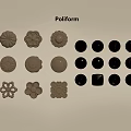 Poliform Cabinet Handles With Various Ornate Floral Round And Square Designs