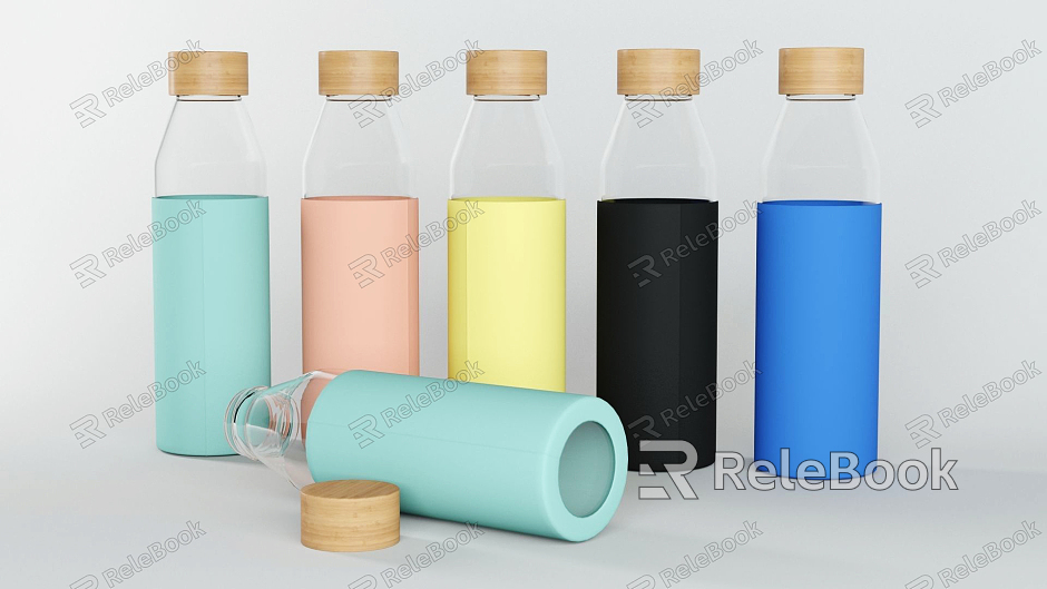 Modern Cup Water Bottle Thermos Water Bottle Glass model