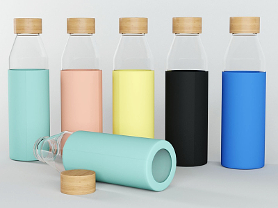 Modern Cup Water Bottle Thermos Water Bottle Glass model