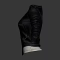 Stylish Black Leather Jacket With Zipper Front And Pocket Details On White Mannequin