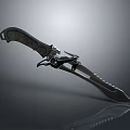 Tactical Military Knife With Serrated Blade And Ergonomic Black Handle