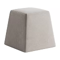 Modern Gray Fabric Upholstered Ottoman With Tapered Design For Living Room Furniture