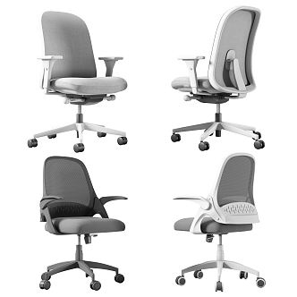 Modern office chair fashion office chair combination 3d model