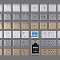 Diverse Switch Panels In Multiple Colors With Sockets And Digital Display Features