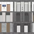 Modern Elevator Door Elevator Trash Bin Elevator Button Stainless Steel Elevator Button 3d model