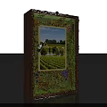 Ornate Decorative Frame With Vineyard Landscape Artwork And Grapevine Accents