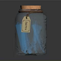 Transparent Glass Storage Jar With Cork Lid And Hanging Tag For Household Organizing
