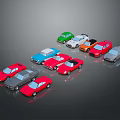 Multiple Colorful Toy Cars Arranged In Display With Various Styles And Hues
