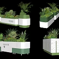 Garden Planters With Green Plants Various Designs VEGBO Branding And Decorative Shapes