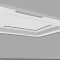 Modern White Ceiling Design with Layered Structure Recessed Lighting and Ventilation Grille