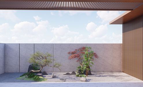 Japanese Courtyard Garden 3d model