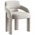 Soft Upholstered Modern Dining Table And Chairs Combination For Elegant Cozy Home Dining Space
