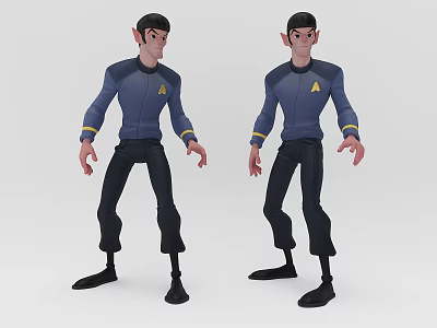 Modern game character Star Trek 3d model