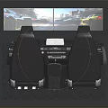 Professional Driving Simulator Equipment With Curved Multi Screen Steering Wheel And Seats