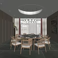 New Chinese-style private room box 3d model