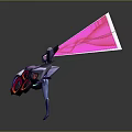 Three Colorful Futuristic Sci Fi Game and Movie Character With Glowing Neon Elements