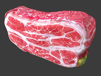Premium Fresh Raw Beef with Marbled Texture and Red White Color 3d model