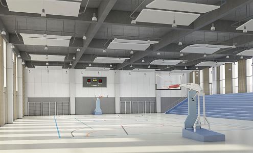 Modern Basketball Gymnasium Basketball Court 3d model