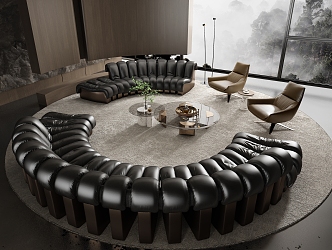 Minotti living room 3d model