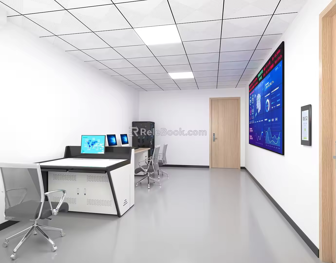 Control Room Control Console 3d model