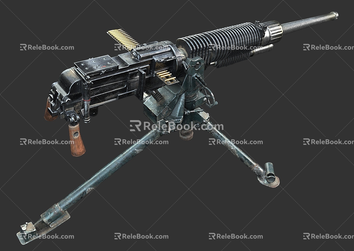 Type 92 Heavy Machine Gun Next Generation PBR Material Japanese Japanese Army Machine Gun Military Weapons Film and Television Props World War II Material CS CF Realistic Heavy Weapons model