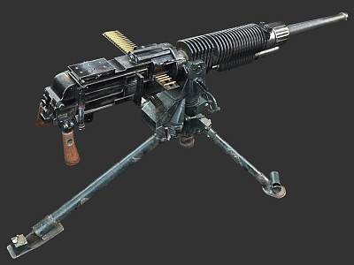 Type 92 Heavy Machine Gun Next Generation PBR Material Japanese Army Machine Gun Military Weapons Film and Television Props World War II Material CS CF Realistic Heavy Weapons model