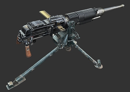 Type 92 Heavy Machine Gun Next Generation PBR Material Japanese Army Machine Gun Military Weapons Film and Television Props World War II Material CS CF Realistic Heavy Weapons 3d model