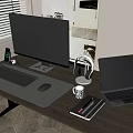 Computer Desktop Computer Laptop Monitor Digital Equipment Office Equipment 3d model