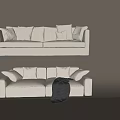 Cream wind sofa pillow 3d model