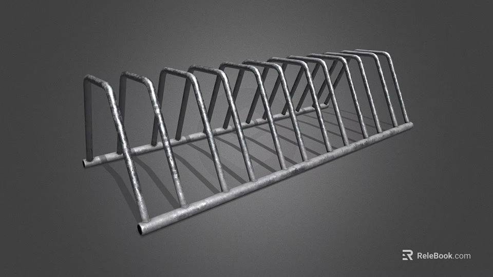 Sturdy Metal Bicycle Parking Rack For Multiple Bikes Outdoor Storage 3d model 