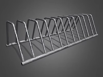 Sturdy Metal Bicycle Parking Rack For Multiple Bikes Outdoor Storage 3d model