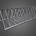 Sturdy Metal Bicycle Parking Rack For Multiple Bikes Outdoor Storage 3d model
