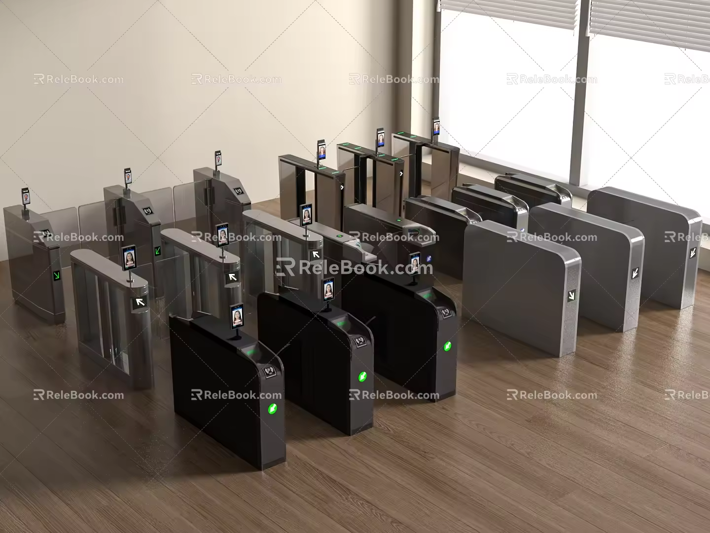 Gate access control machine 3d model