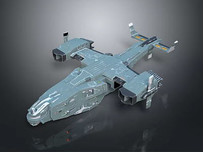 Futuristic Spacecraft 3D Model Design With Aerodynamic Structure And Sci Fi Exterior 3d model
