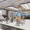 Modern Fitness Gym With Treadmills Weight Benches Large Windows And Bright Workout Area