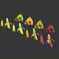 Assorted Colorful Bananas Green Yellow Red Peeled And Unpeeled On Black Background