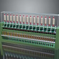 Green Industrial Winding Machine With Multiple Spindles And Transparent Cover