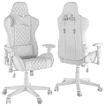 Gray And Red Black Gaming Chairs With Quilted Design And Adjustable Arms