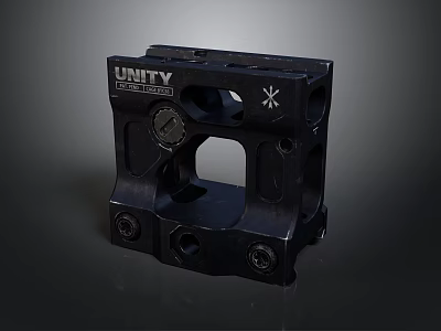 Unity Tactical High Quality Black Weapon Mount For Firearm Accessories 3d model