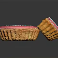Pink Frosted Tart With Colorful Sprinkles Purple Filling White Cream And Crunchy Shell