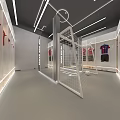 Hip Hop Dance Locker Room Interior With Clothing Racks And Modern Design Elements
