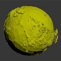 3D Globe Model With Blue Ocean Green Land White Clouds And Glaciers