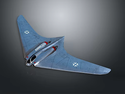 Aerospace Flying Wing Spacecraft Design With Grey Exterior And AN124 Markings 3d model