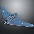 Aerospace Flying Wing Spacecraft Design With Grey Exterior And AN124 Markings